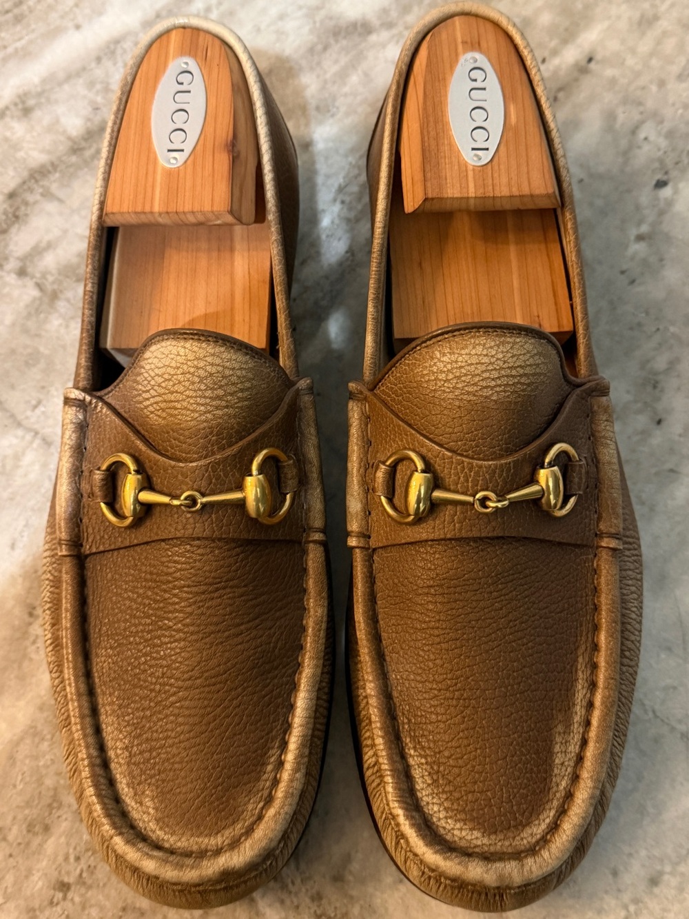 GUCCI 1953 Horsebit Distressed Leather Loafer Brown 9.5 / 10 US $1100 Jordaan